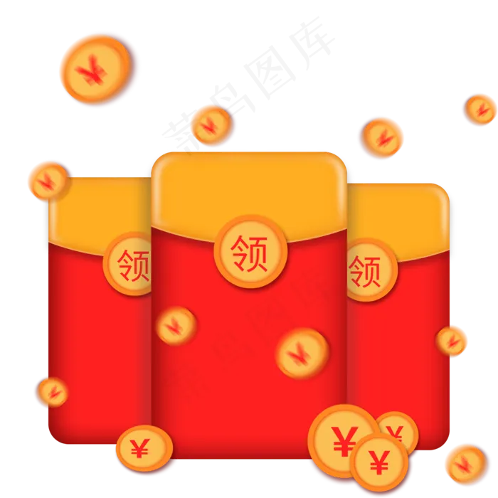 双11立体红包(2000X2000(DPI:300))psd模版下载