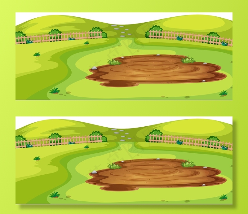 自然环境景观场景插画