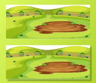 自然环境景观场景插画