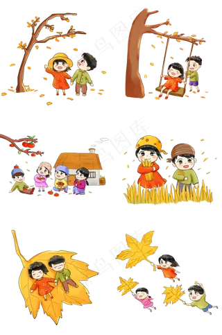 二十四节气之秋分卡通手绘Q版收