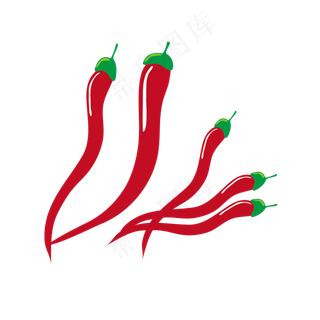 秋季辣椒矢量立秋手绘素材