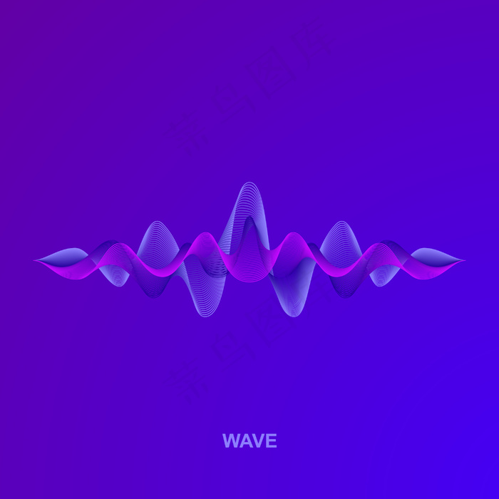 声波。文盲eps,ai矢量模版下载