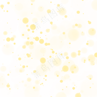 梦幻黄色点状气泡光晕元素