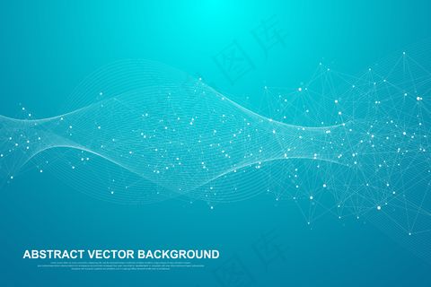 抽象的神经丛背景，有连接的线和点。