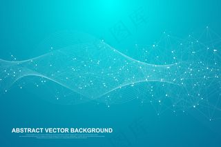 抽象的神经丛背景，有连接的线和点。