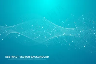 抽象的神经丛背景，有连接的线和点。