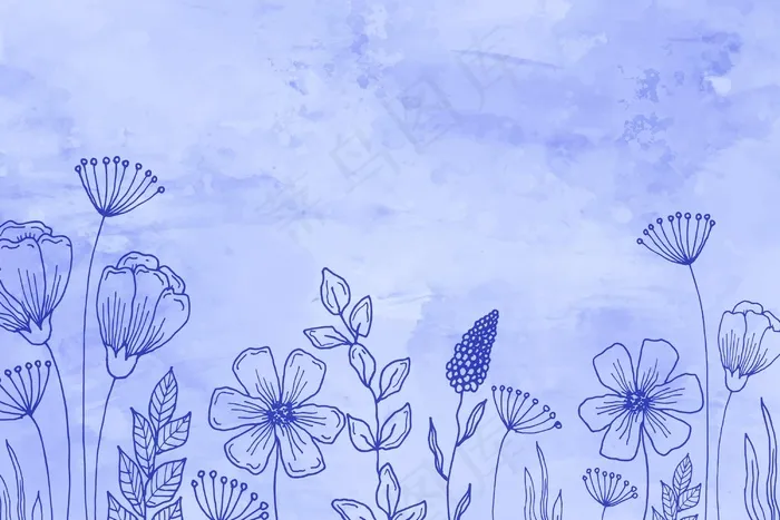 粉彩手绘背景eps,ai矢量模版下载