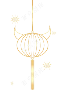 牛年烫金牛角灯笼挂件 牛年烫金牛角灯笼挂件