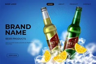 带有产品登陆页面的真实广告