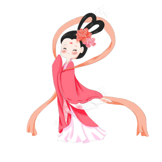 中秋节粉色嫦娥PNG