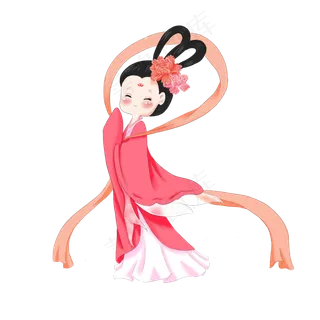 中秋节粉色嫦娥PNG