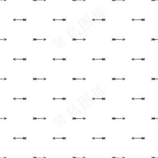 箭头图案。一组箭头符号无缝背景。
