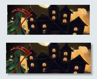 城堡鬼屋万圣节banner