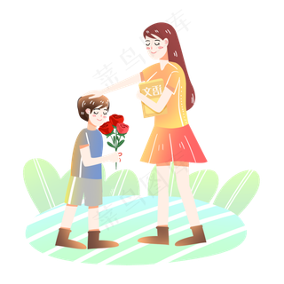 教师节学生送花素材