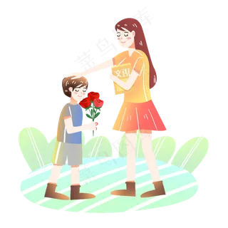 教师节学生送花素材
