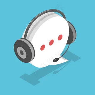 带耳机图标的语音气泡