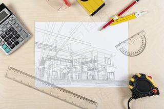 新建筑的建筑师草图