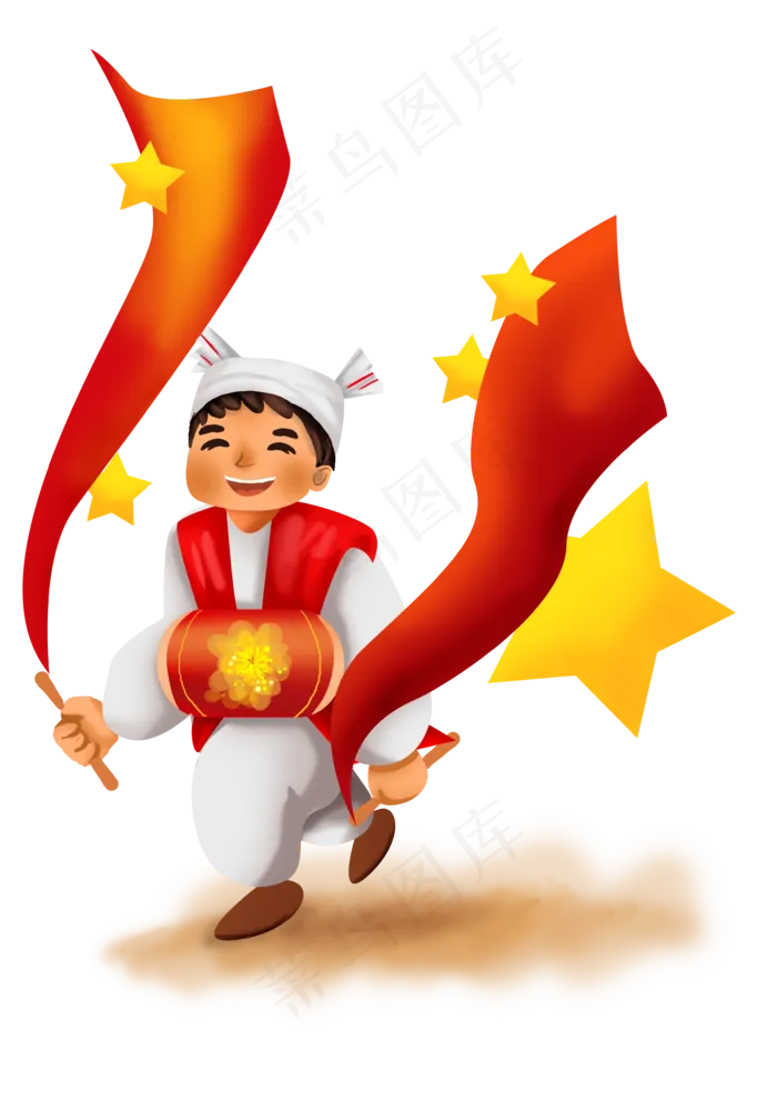 国庆节跳安塞腰鼓的男人(3508X4961(DPI:300))psd模版下载
