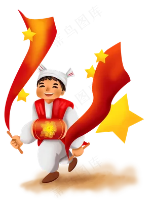 国庆节跳安塞腰鼓的男人