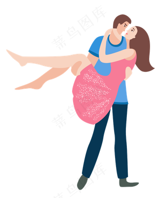 矢量手绘卡通情侣