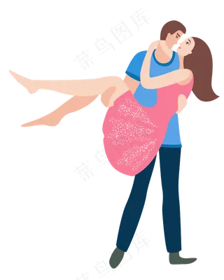 矢量手绘卡通情侣