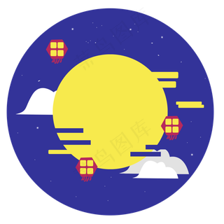 中秋节月亮元素