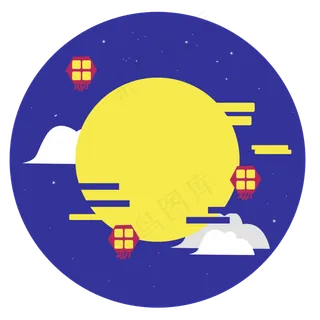 中秋节月亮元素