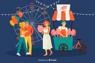 夜市上快乐的人们