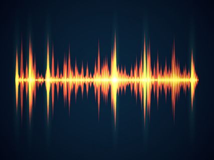 声波背景。音乐声音数字均衡器线框电技术用于演播室数字频率概念