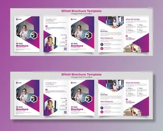 双折小册子模板