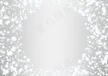 发光的白色雪花圣诞背景 发光的白色雪花圣诞背景
