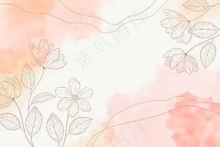 手绘花卉背景