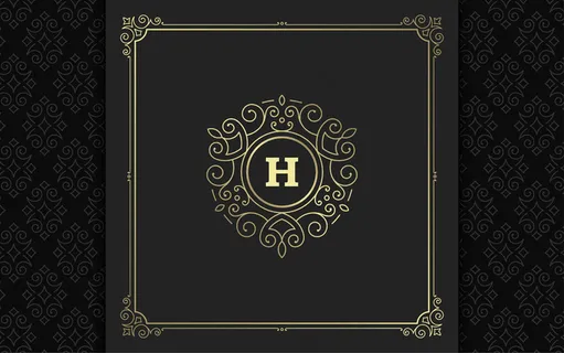 复古花押字标志优雅华丽线条艺术优雅装饰维多利亚风格模板