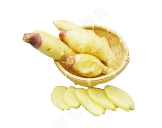 编织筐黄色生姜