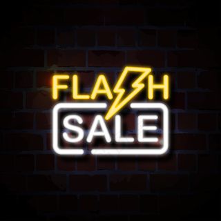 闪售霓虹风格标志插图