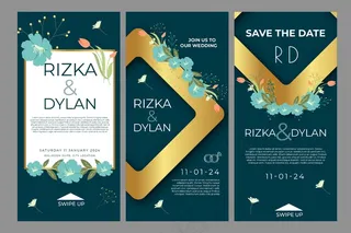 花卉婚礼模板故事