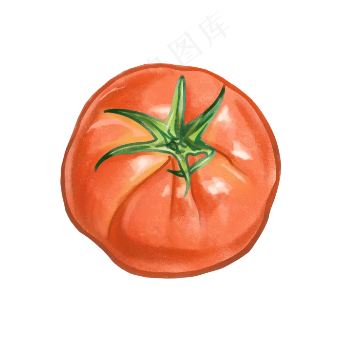卡通手绘红色西红柿(2000X2000(DPI:300))psd模版下载