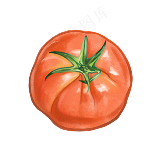 卡通手绘红色西红柿
