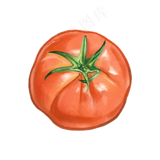 卡通手绘红色西红柿