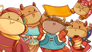 牛年卡通牛贺岁牛年大吉