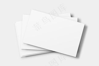 白色色调的空白名片模型样机