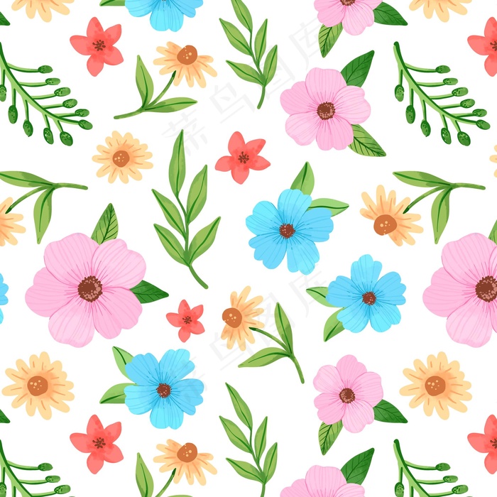 彩色花卉图案