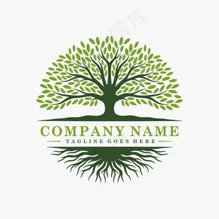 抽象树形标志与树根设计