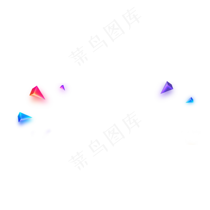 彩色漂浮装饰素材(2000X2000(DPI:300))psd模版下载