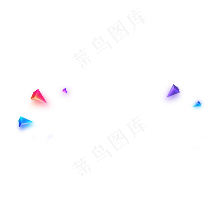 彩色漂浮装饰素材(2000X2000(DPI:300))psd模版下载