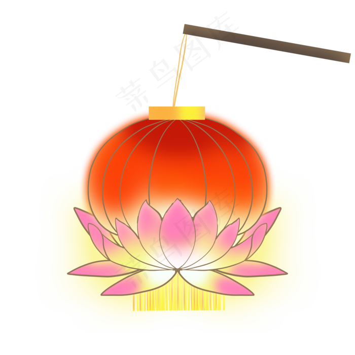 中秋节灯笼荷花灯(2000X2000(DPI:300))psd模版下载