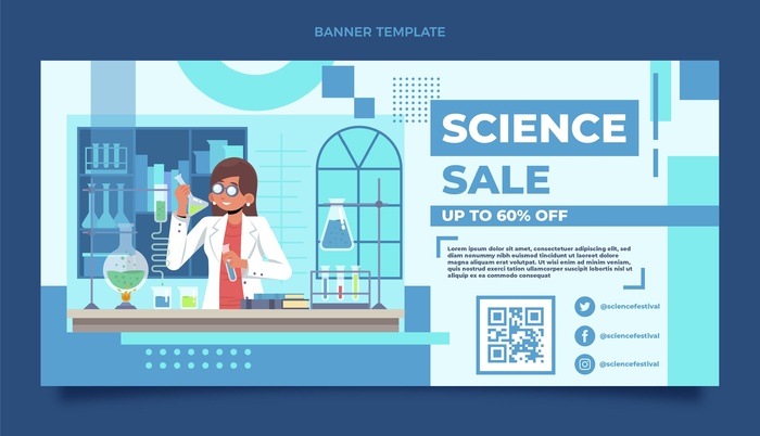 平面科学销售背景eps,ai矢量模版下载