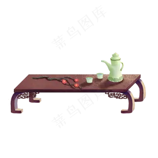 中国风古风茶几酒壶茶杯梅花树枝