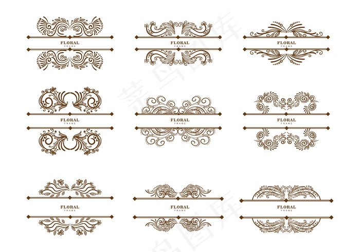 复古花卉分割器套装