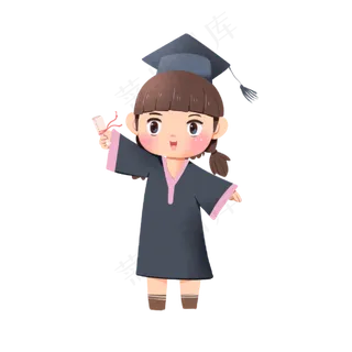 毕业季幼儿园毕业学士服小孩